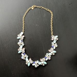Crystal and stone statement necklace